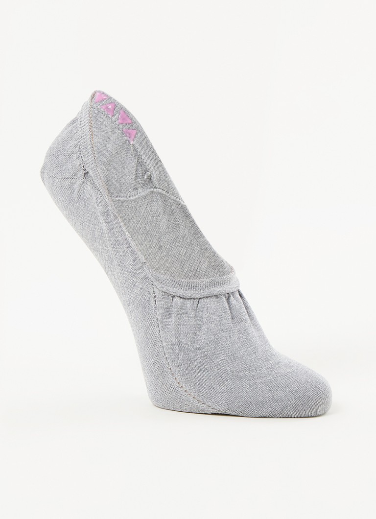 CADA Dames Sneakersokken naadloos in 2-pack in de kleur Lichtgrijs, maat: 35-38