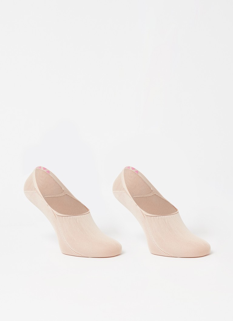 CADA Dames Sneakersokken naadloos in 2-pack in de kleur Creme, maat: 35-38