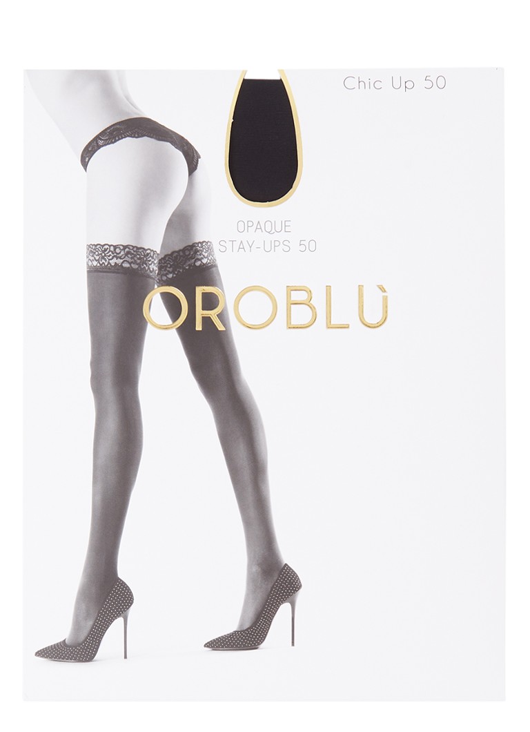 Oroblu Dames Chic Up hold-ups in 50 denier in de kleur Zwart, maat: S