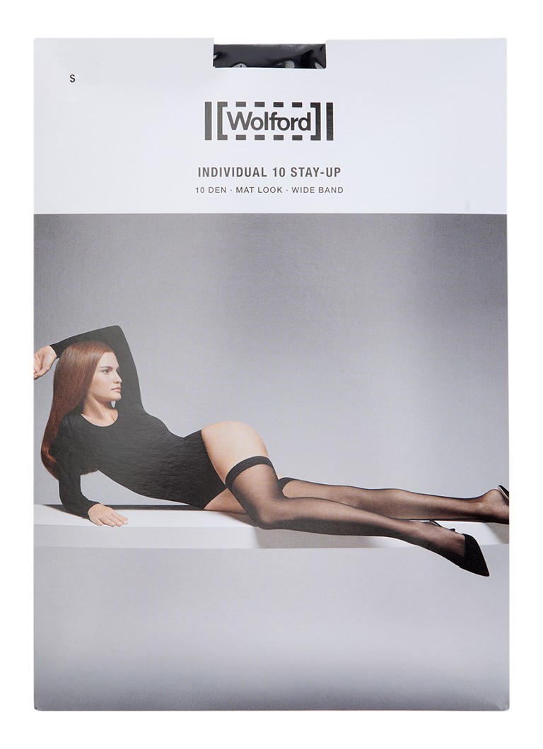 Wolford Dames Hold-ups in 10 denier in de kleur Zwart