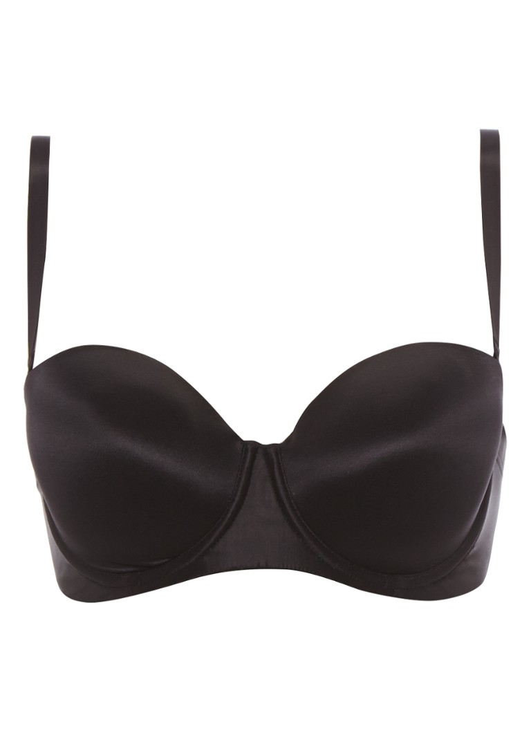 Wolford Dames Sheer Touch voorgevormde strapless bh in de kleur Diepzwart