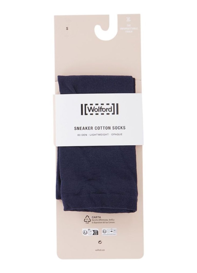 Wolford Dames Pantysokken in 80 denier black in de kleur Donkerblauw
