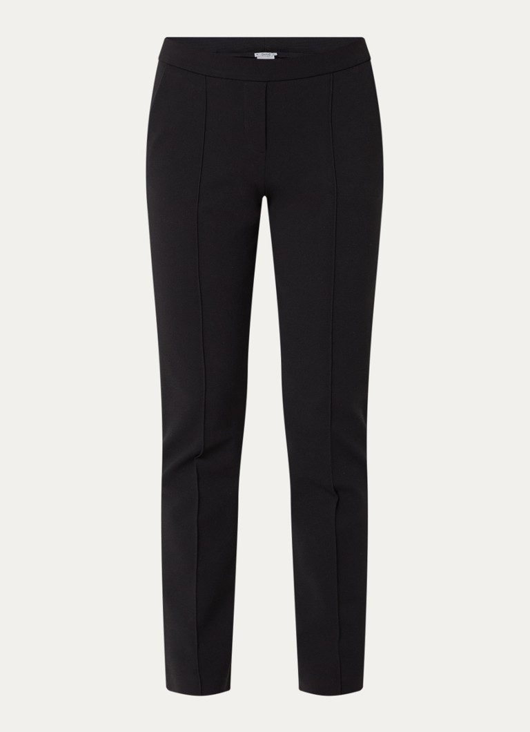 Wolford Dames Baily slim fit pantalon met steekzakken in de kleur Zwart