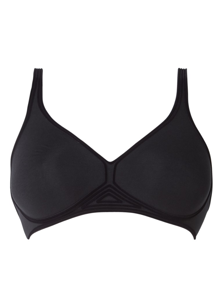 Wolford Dames 3W Skin Bra naadloze bralette in de kleur Diepzwart