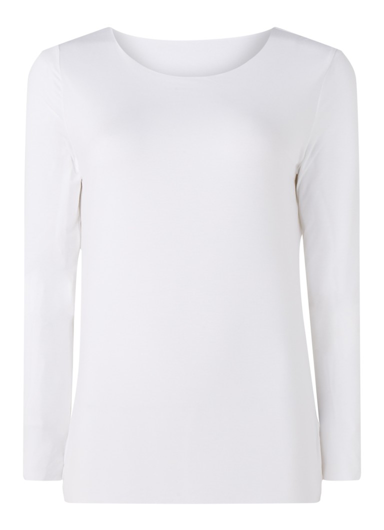Wolford Dames Aurora longsleeve van modal in de kleur Wit