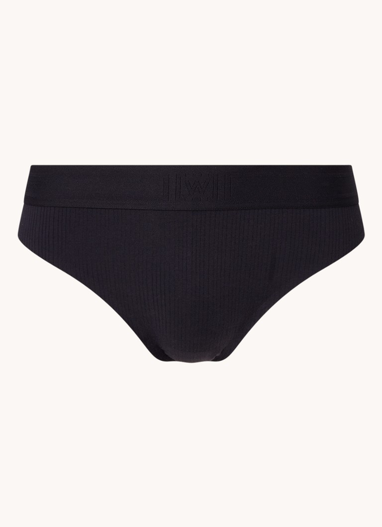 Wolford Dames Beauty Cotton slip in de kleur Diepzwart