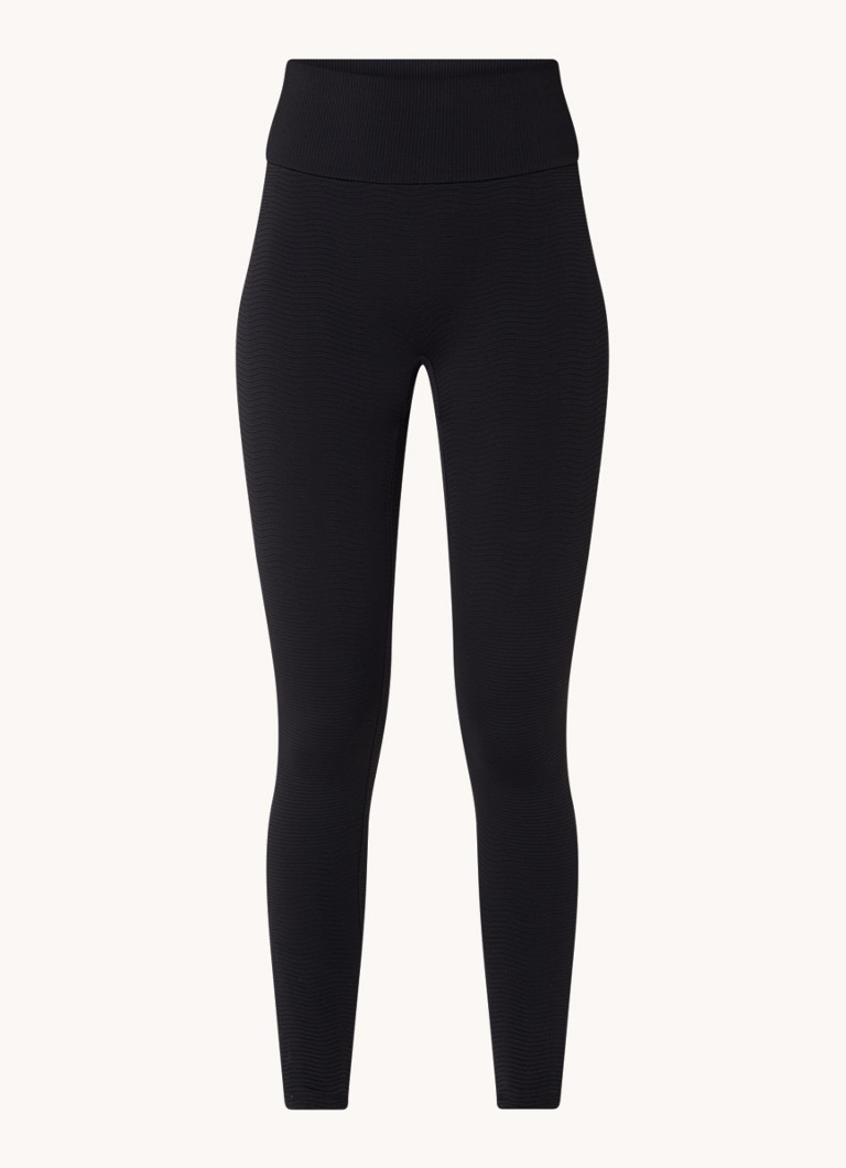 Wolford Dames The Wellness high waist corrigerende legging met structuur in de kleur Zwart