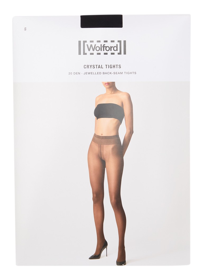 Wolford Dames Crystal panty met strass in de kleur Zwart