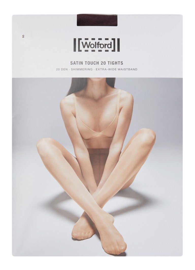 Wolford Dames Satin Touch panty in 20 denier in de kleur Aubergine