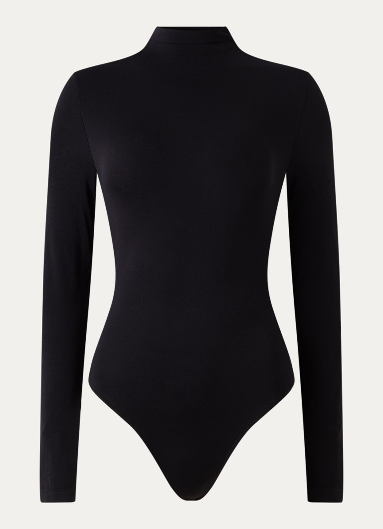 Wolford Dames Shaping stringbody met opengewerkt dessin in de kleur Zwart