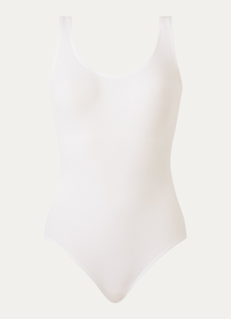 Wolford Dames Corrigerende body met ronde hals in de kleur Wit
