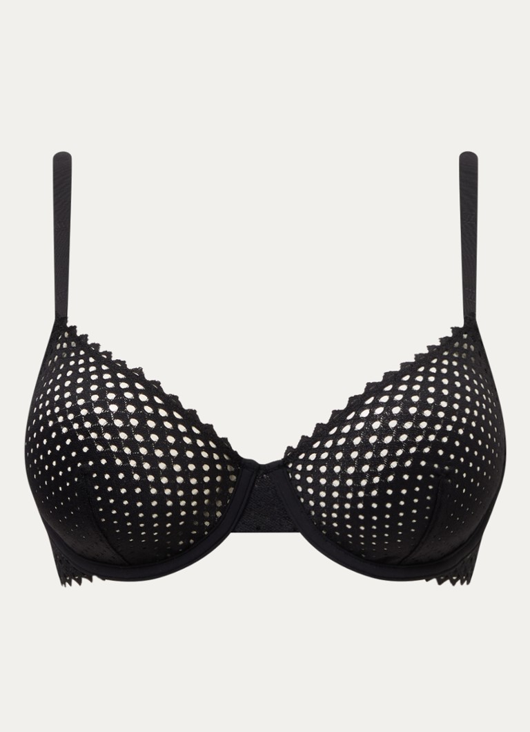 Wolford Dames Romantic beugel bh met opengewerkt dessin in de kleur Zwart