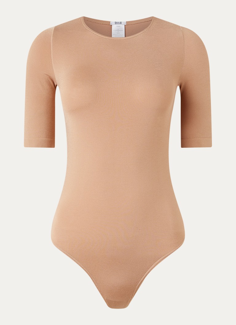 Wolford Dames Bahamas body met ronde hals in de kleur Beige