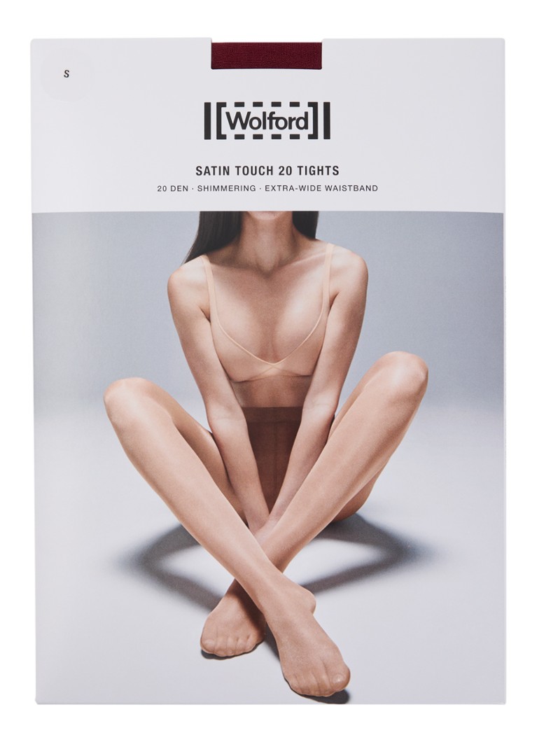 Wolford Dames Satin Touch panty in 20 denier in de kleur Bordeauxrood
