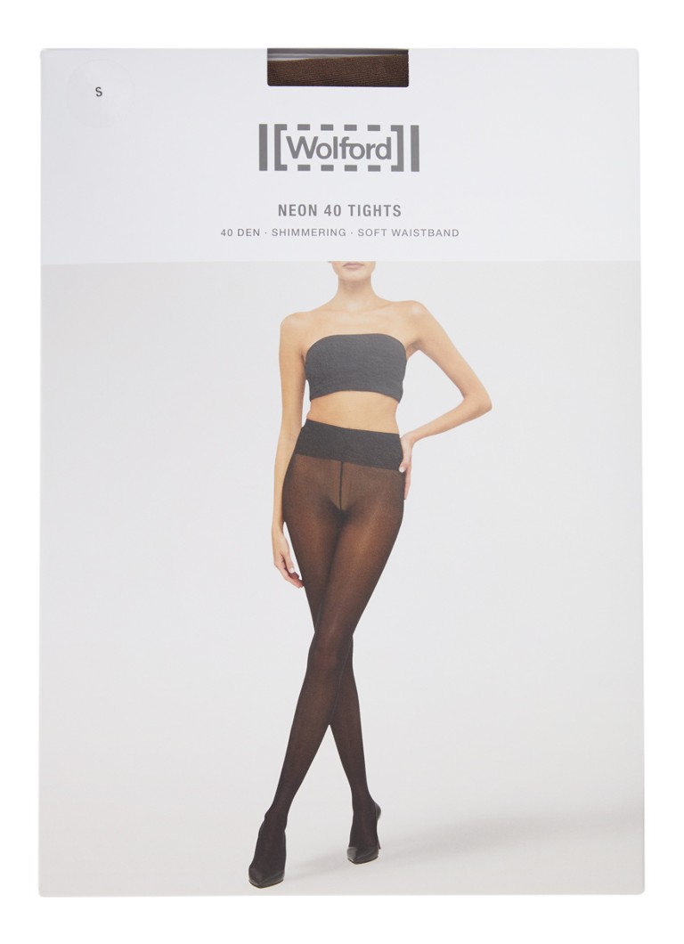 Wolford Dames Neon panty in 40 denier in de kleur Bruin