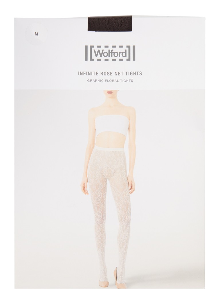 Wolford Dames Infinite Rose netpanty in de kleur Donkerbruin