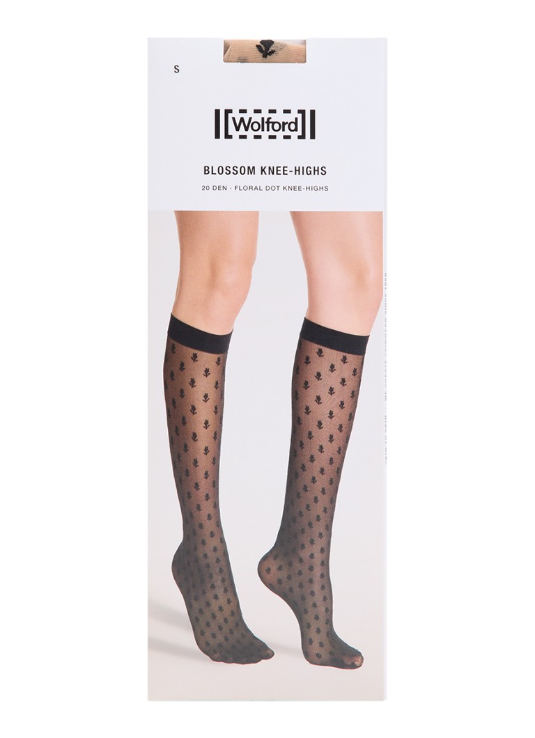 Wolford Dames Blossom pantykousen in 20 denier in de kleur Beige