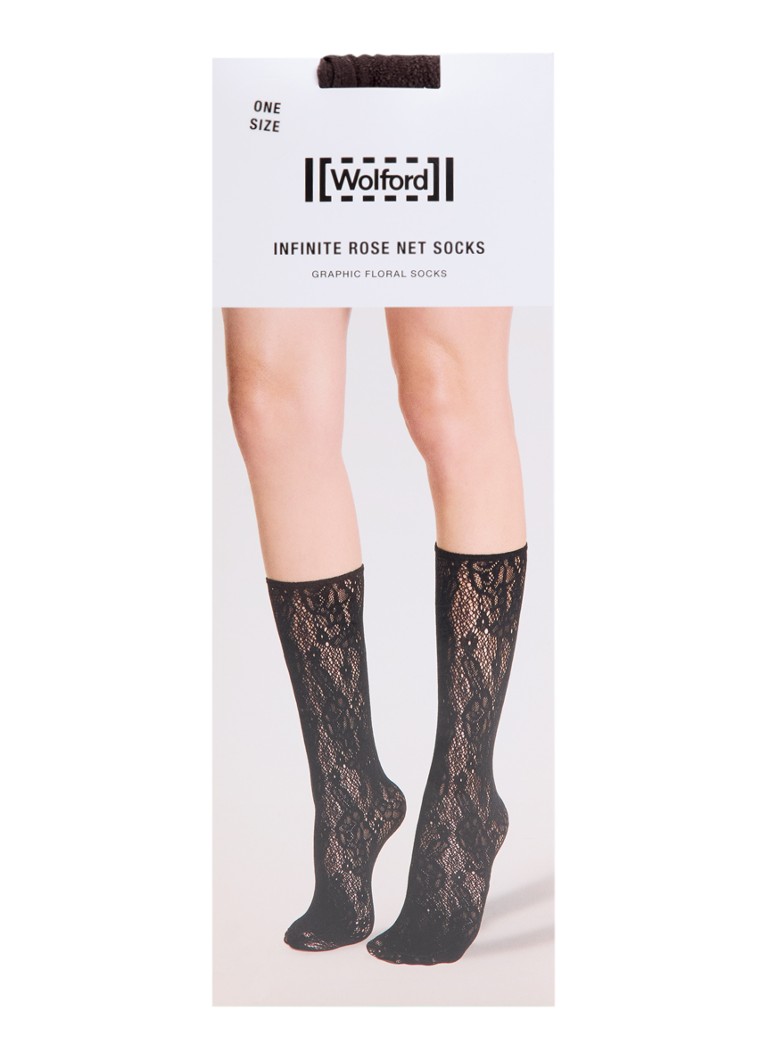 Wolford Dames Infinite Rose pantysokken in de kleur Aubergine