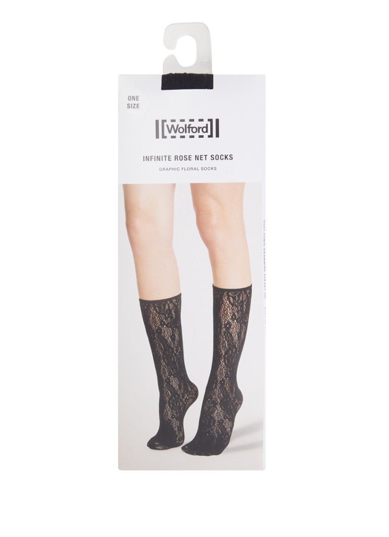 Wolford Dames Infinite Rose pantysokken in de kleur Zwart