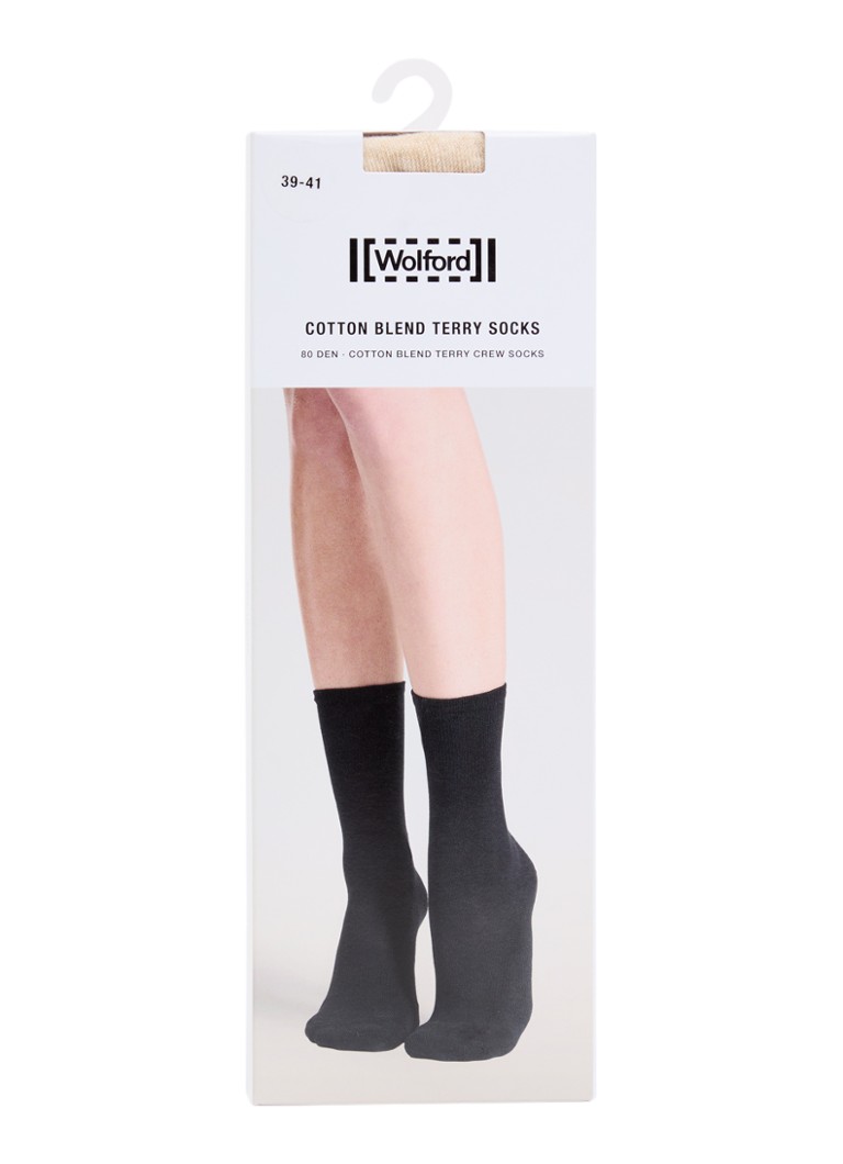 Wolford Dames Terry sokken in katoenblend in de kleur Creme