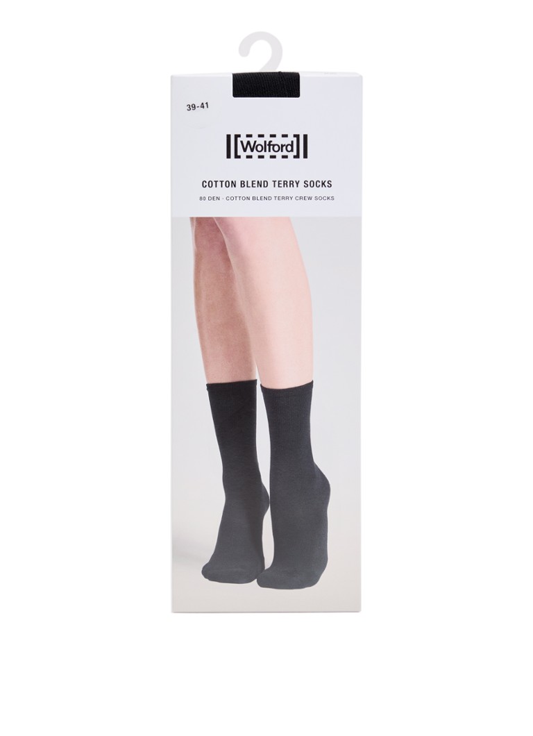 Wolford Dames Terry sokken in katoenblend in de kleur Zwart
