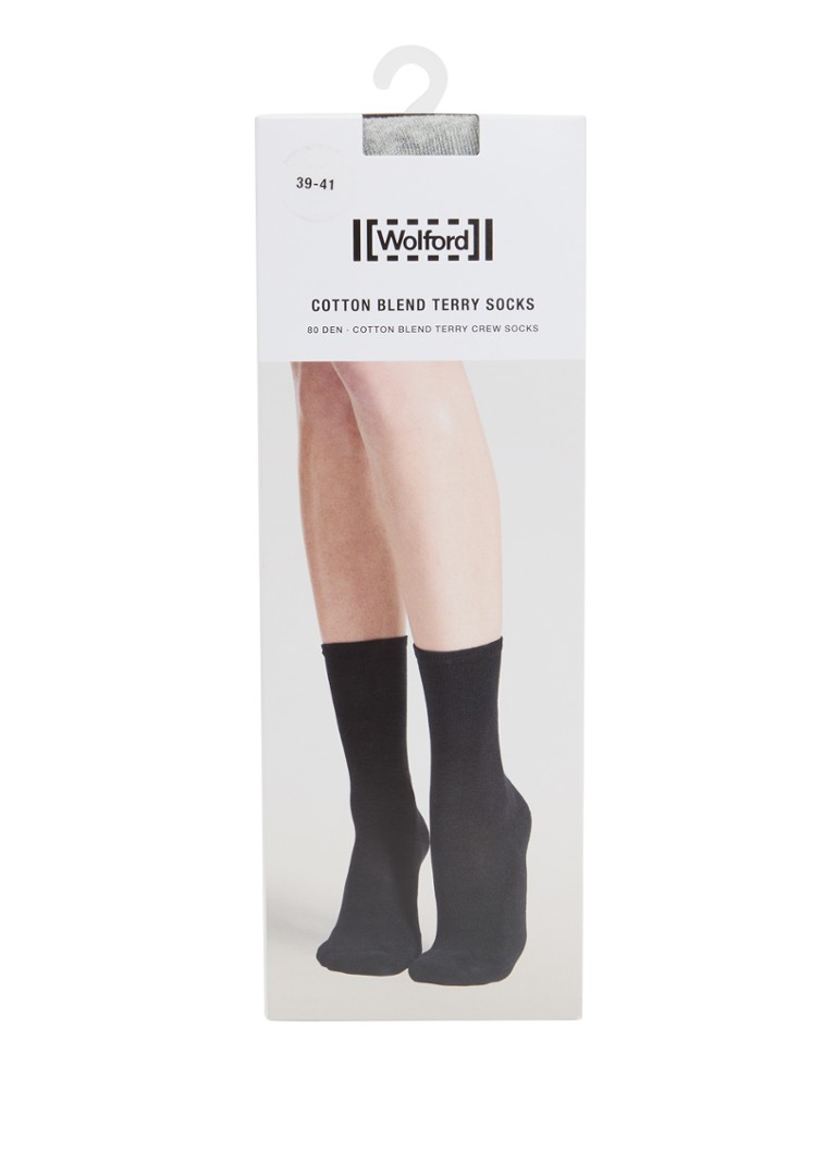 Wolford Dames Terry sokken in katoenblend in de kleur Grijsmele