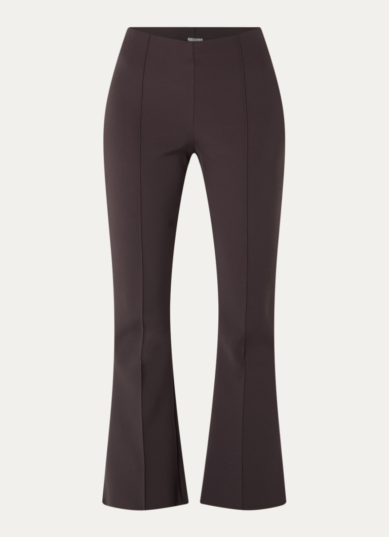 Wolford Dames Scuba high waist flared legging met persplooi in de kleur Bruin
