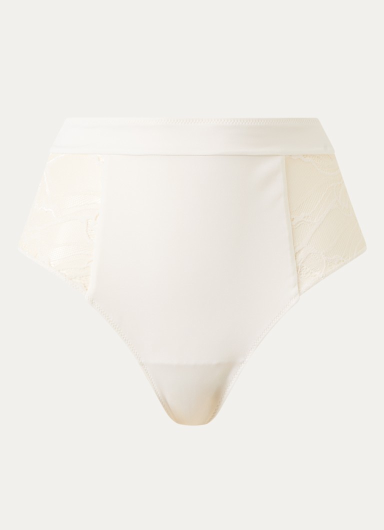 Wolford Dames Contour high waisted hipster met kant in de kleur Gebroken wit