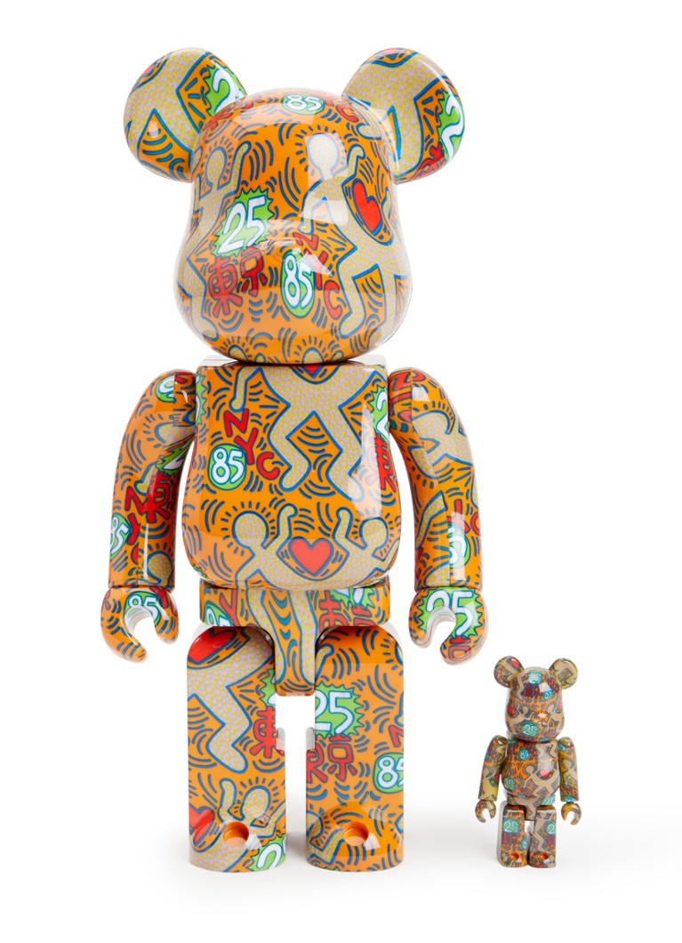 Bearbrick Bearbrick 100 & 400% Keith Haring ''Special'' set van 2 Oranje - Deal