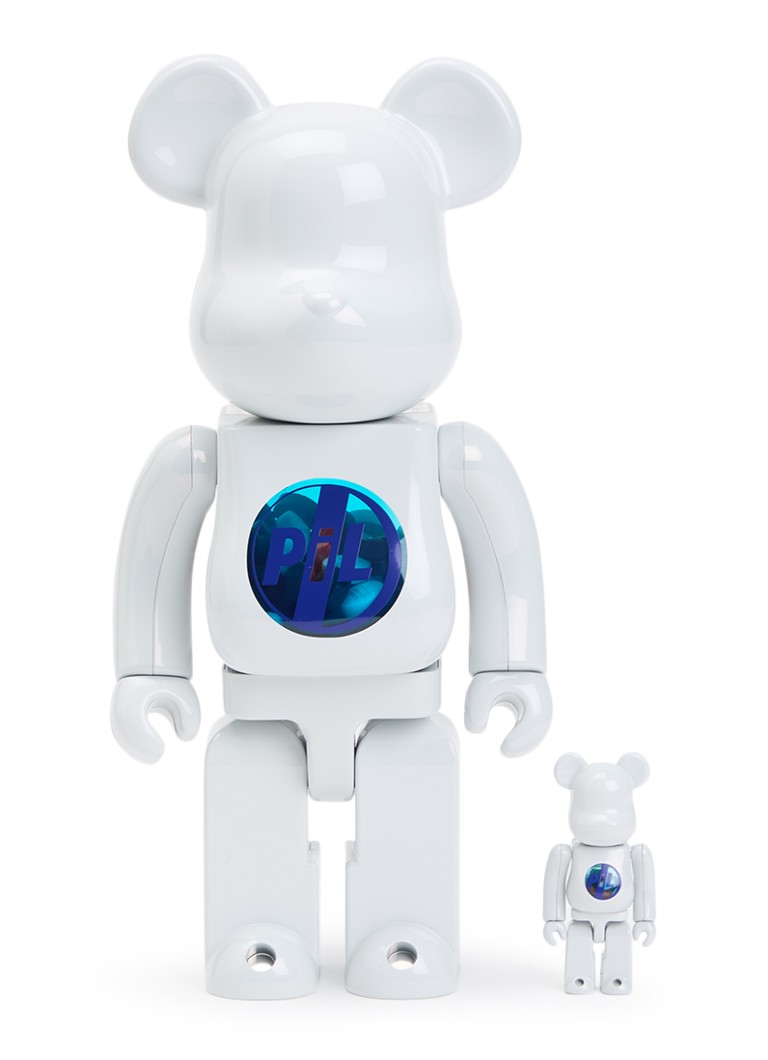 Bearbrick Bearbrick 100% & 400% PiL Chrome Version set van 2 Wit - Deal