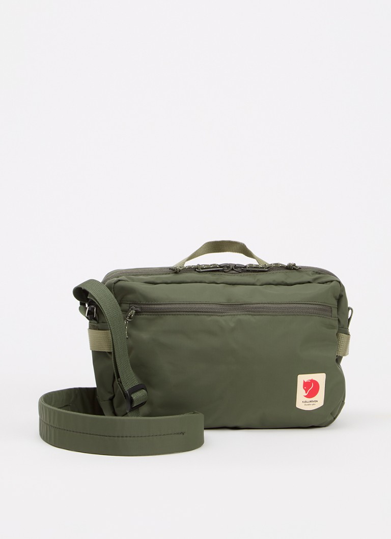 Fjällräven Dames High Coast crossbodytas met logo in de kleur Bronsgroen, maat: 1maat