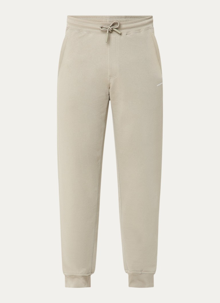 Airforce Heren Tapered fit joggingbroek met steekzakken in de kleur Khaki, maat: XL
