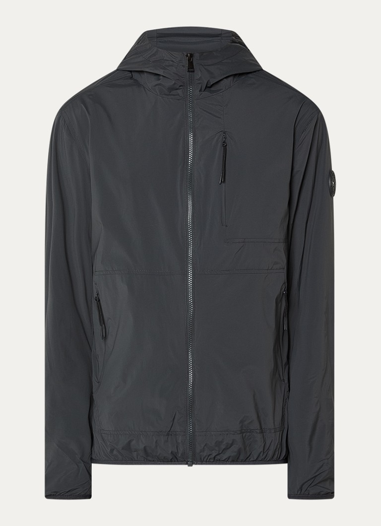 Airforce Heren Daniel windjack met capuchon en ritszakken in de kleur Antraciet, maat: L