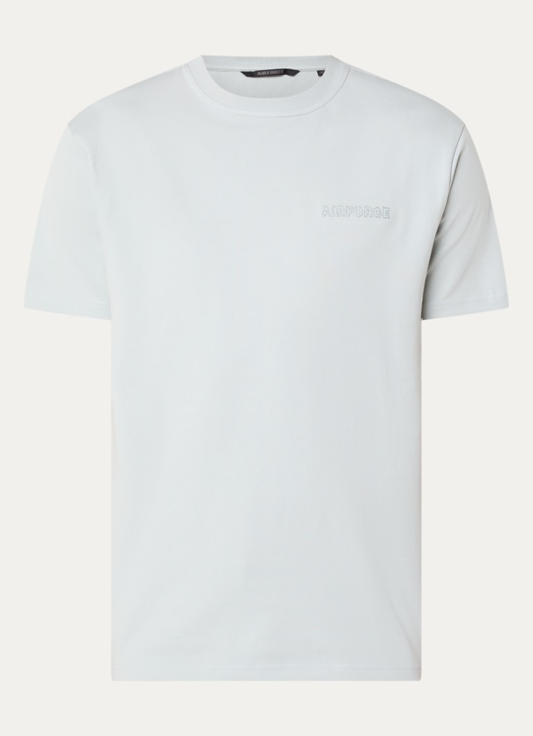 Airforce Heren Dipilopia T-shirt met logoborduring in de kleur Lichtblauw, maat: XXL