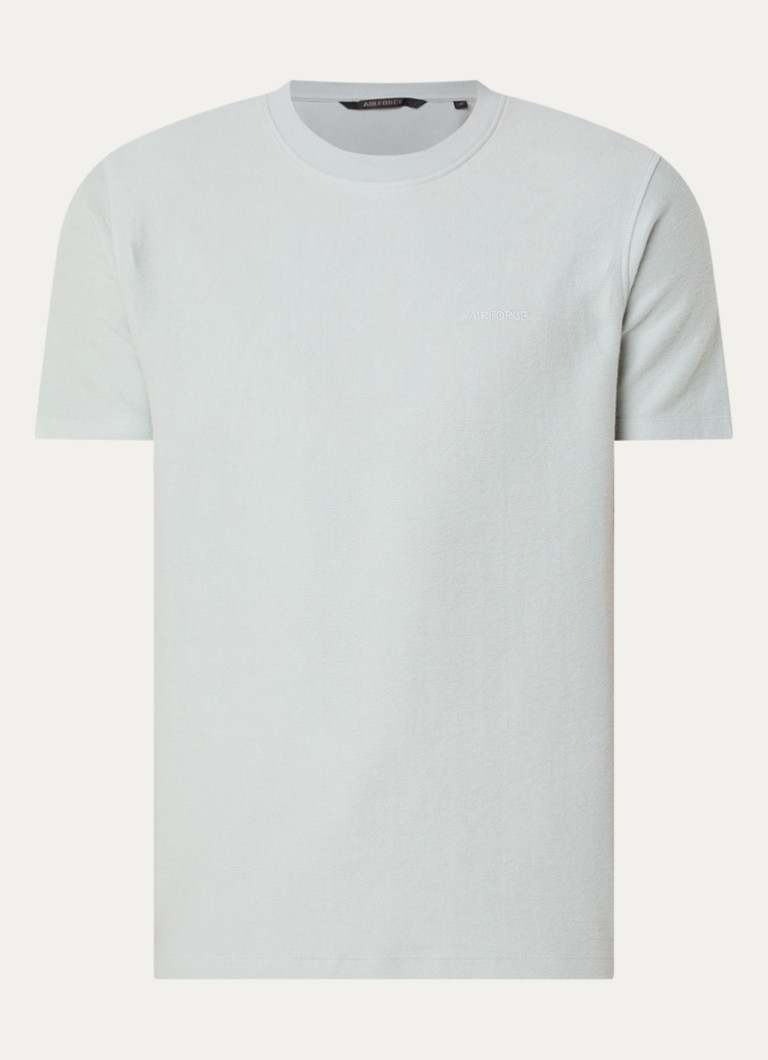 Airforce Heren Milo T-shirt met logoborduring in de kleur Mint, maat: S