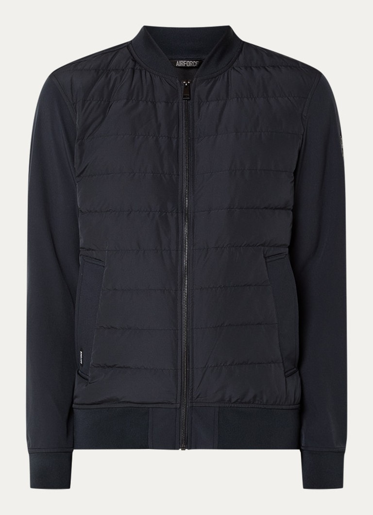 Airforce Heren Pike bomberjack met steekzakken in de kleur Donkerblauw, maat: S