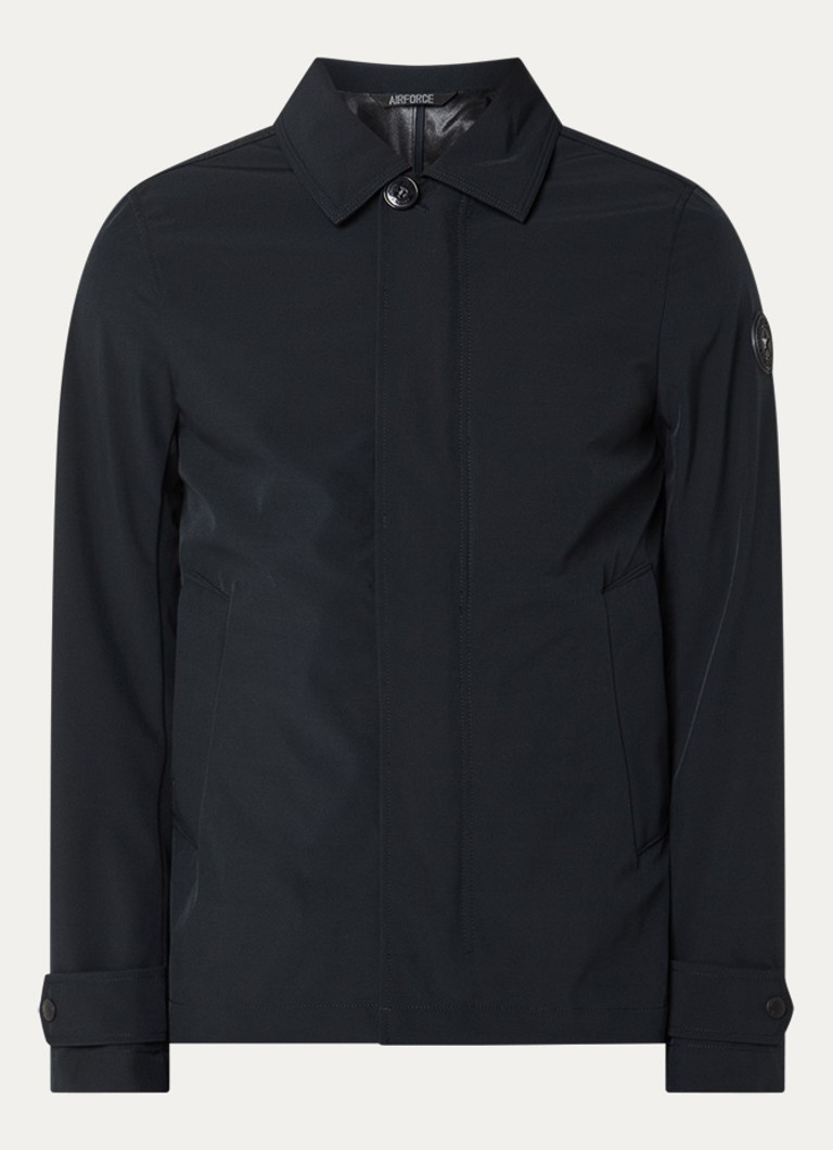 Airforce Heren Jack met ritszakken en waterafstotende coating in de kleur Donkerblauw, maat: L