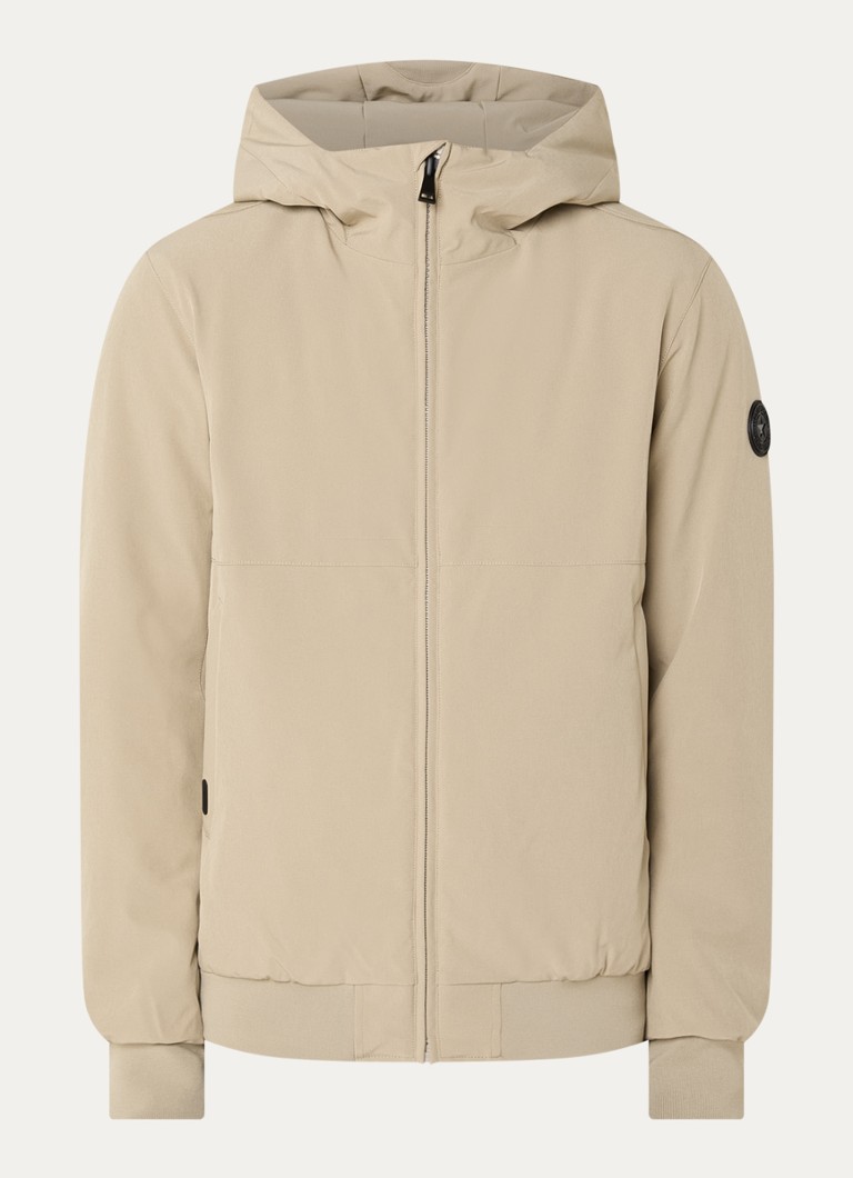 Airforce Heren Gewatteerd jack met capuchon en ritszakken in de kleur Beige, maat: XXL