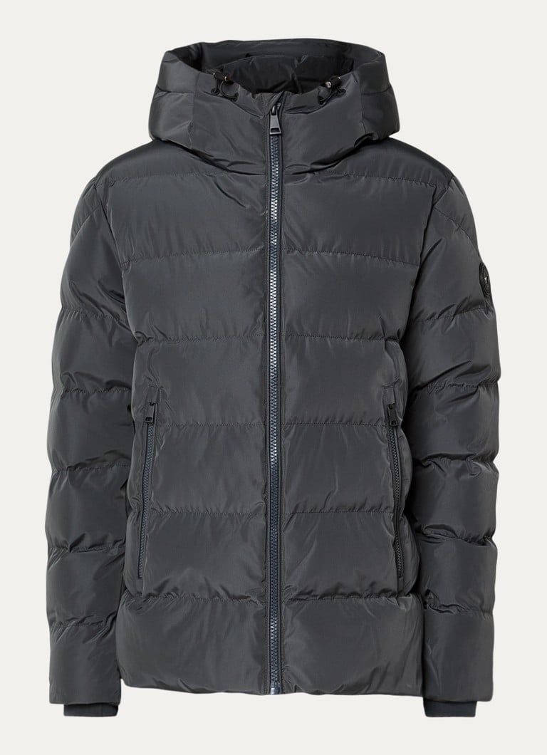 Airforce Heren Robin puffer jack met capuchon in de kleur Donkergrijs, maat: M