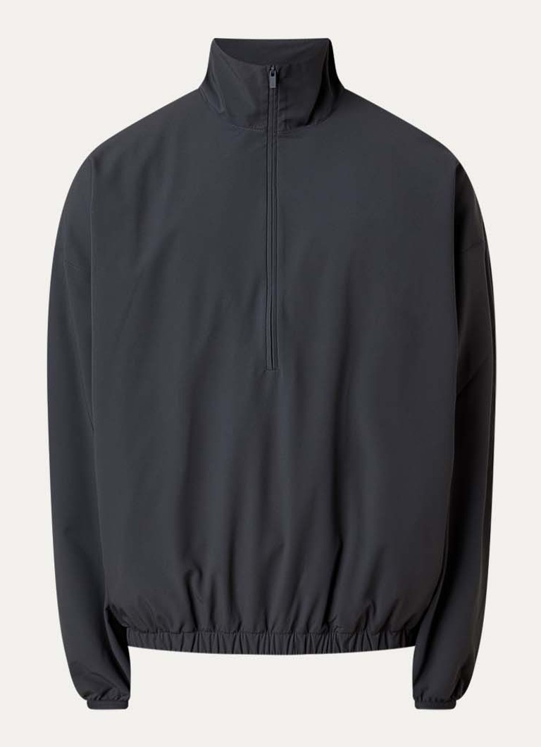 Fear of God Essentials Heren Anorak met halve rits in de kleur Antraciet, maat: XL