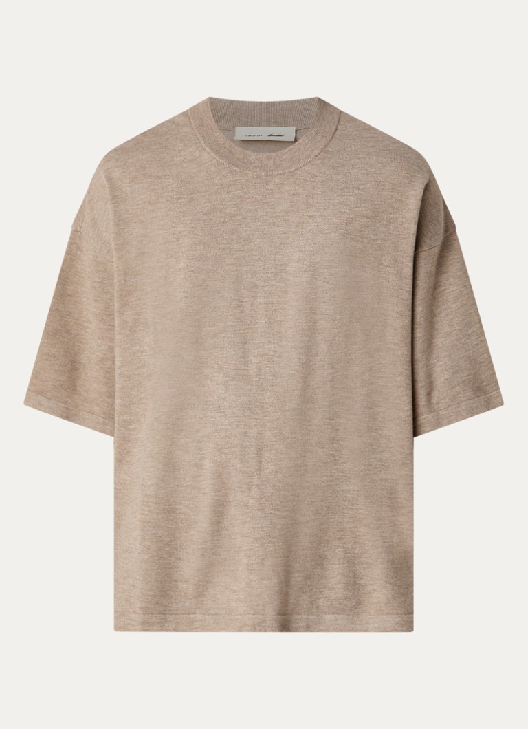 Fear of God Essentials Heren T-shirt met ronde hals in de kleur Beige, maat: XL