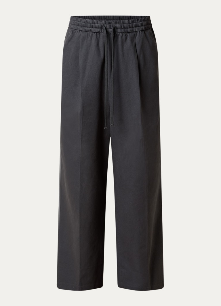Fear of God Essentials Heren Wide fit broek met steekzakken in de kleur Donkergrijs, maat: XS
