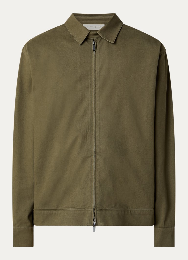Fear of God Essentials Heren Jack met steekzakken in de kleur Bronsgroen, maat: XL