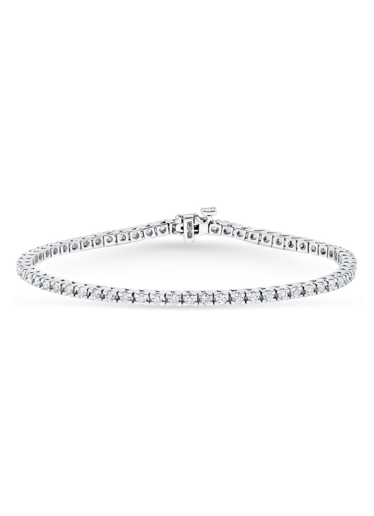 Diamond Point Dames Tennisarmband van 14 karaat witgoud, 2.00 ct diamant in de kleur Witgoud