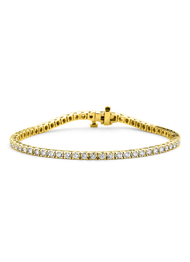 Diamond Point Dames Tennisarmband, 3.00 ct in de kleur Geelgoud