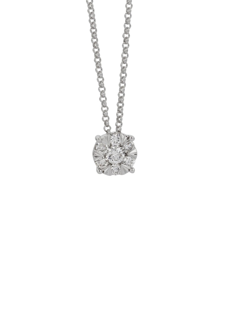 Diamond Point Dames Witgouden hanger met collier, 0.29 ct diamant, Enchanted in de kleur Witgoud