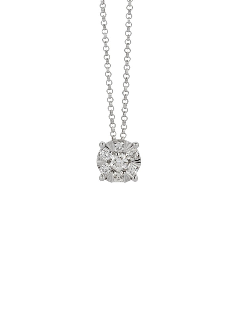 Diamond Point Dames Witgouden hanger met collier, 0.46 ct diamant, Enchanted in de kleur Witgoud