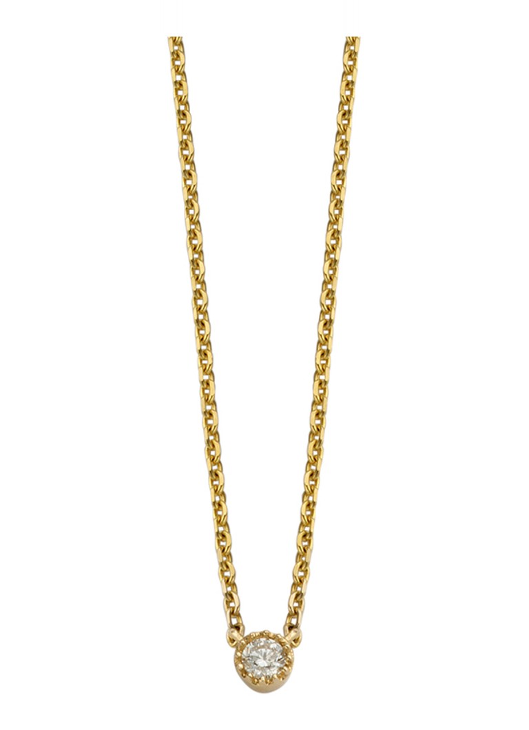 Diamond Point Dames Geelgouden collier 0.05 ct diamant Joy in de kleur Goud