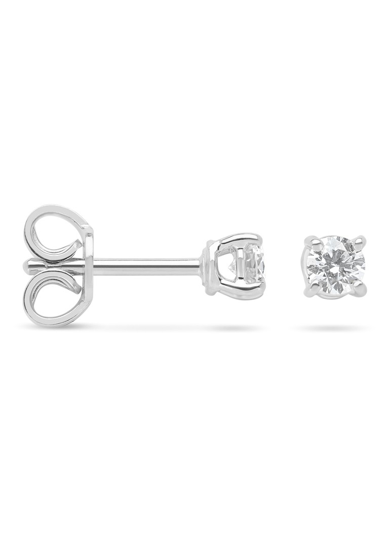 Diamond Point Dames Witgouden solitair groeibriljant oorstekers, 0.26 ct. 0.26 ct diamant Groeibriljant in de kleur Witgoud