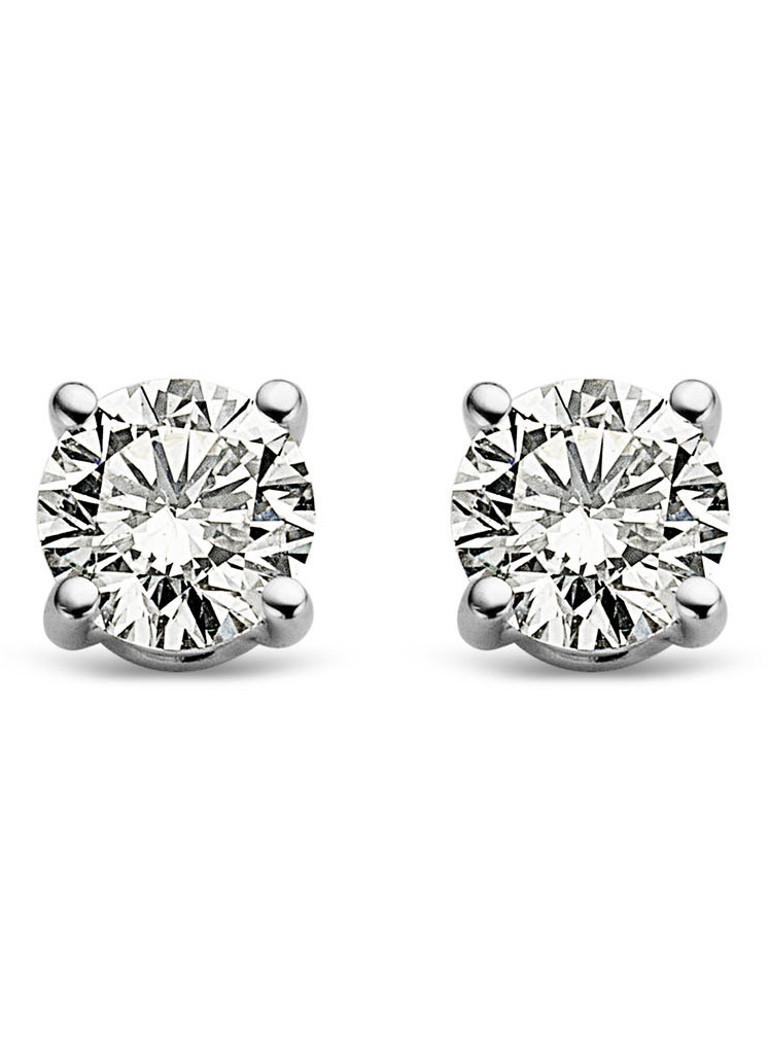 Diamond Point Dames Witgouden solitair groeibriljant oorstekers, 0.28 ct. 0.28 ct diamant Groeibriljant in de kleur Witgoud